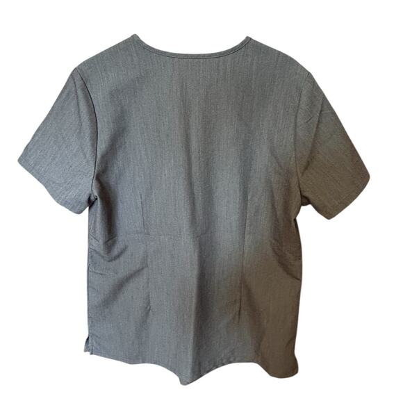 FIGS Caterina One-Pocket Scrub Top Women's Size Small Gray Stretch Short Sleeve - Picture 5 of 12